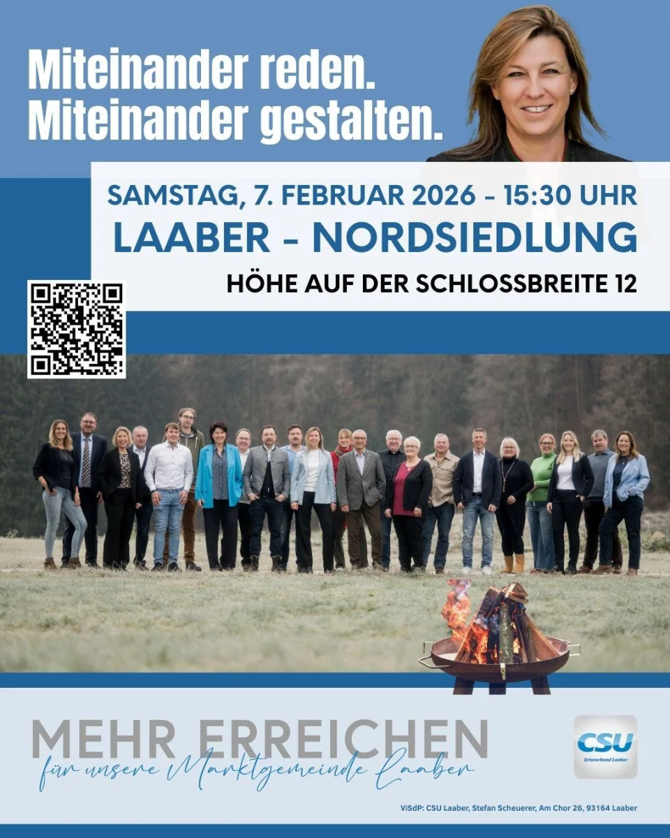 Station 9: "Miteinander reden – Miteinander gestalten“: Nächste Station am Samstag, 07.02.2026 in Laaber, Nordsiedlung